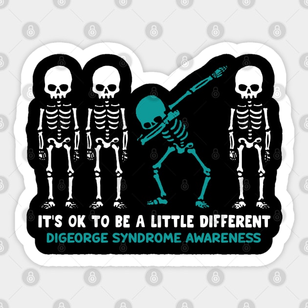 Digeorge Syndrome Awareness It's Ok To Be A Little Different - Dancing Skeletons Happy Halloween Day Sticker by BoongMie